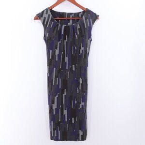 Banana Republic |‎ Sleeveless Sheath Dress 4 Geometric Knee Length